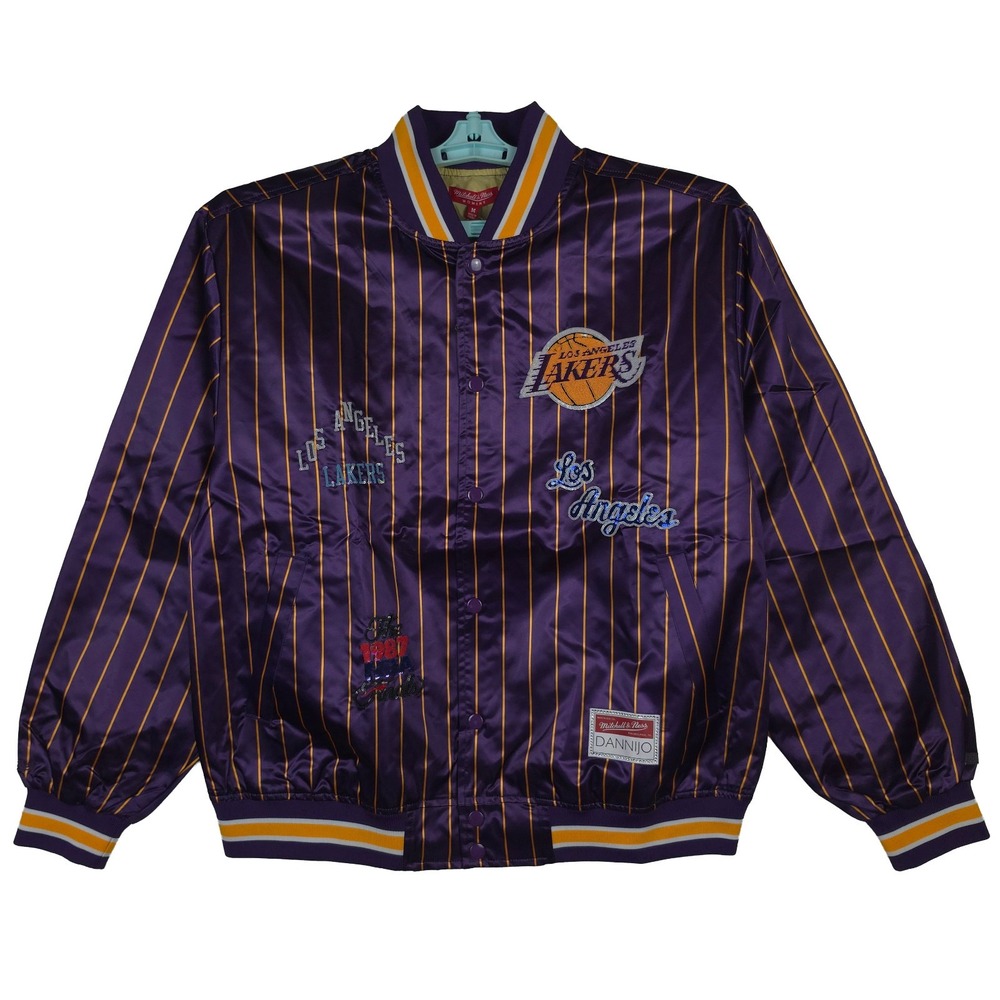 Dannijo LA Lakers Mitchell & Ness NBA Womens Medium Jacket Sequins Logos NWT